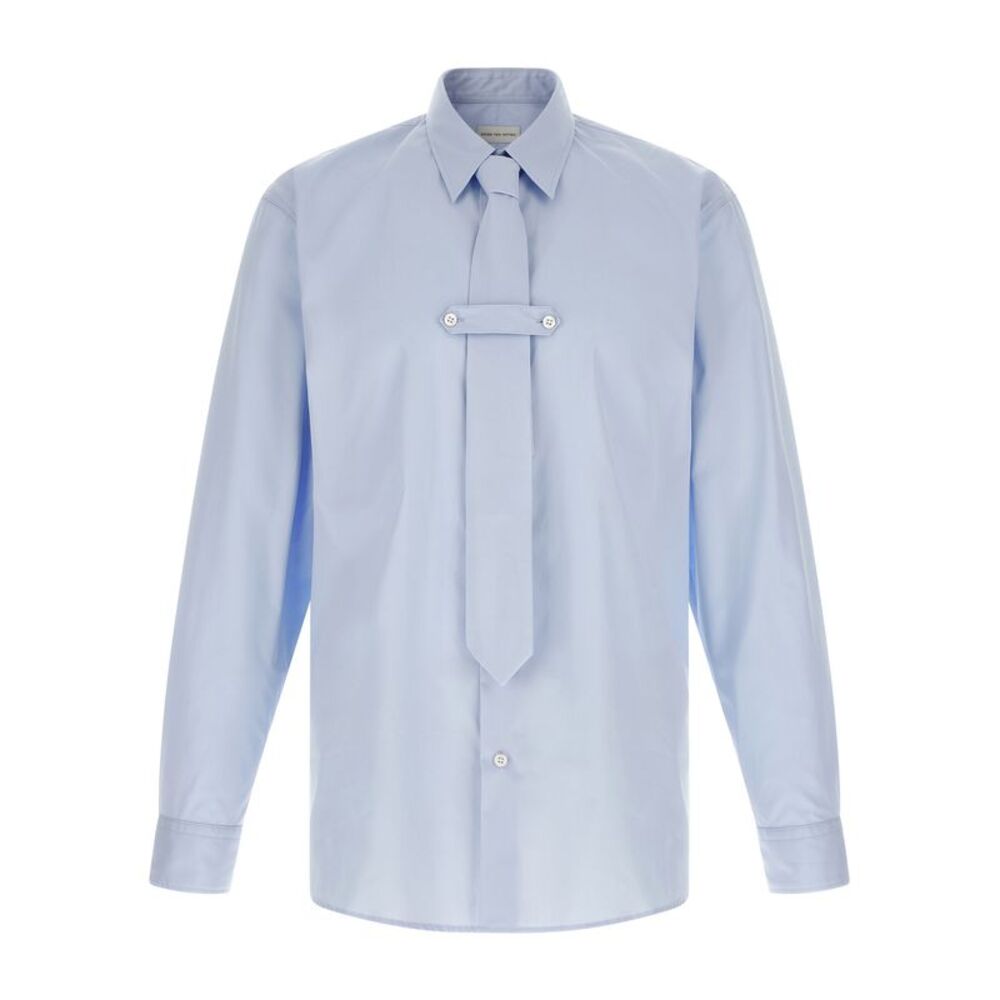 Dries Van Noten Blue Cotton Men's Blouse